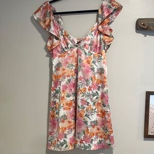NWT Altar'd State Pink and Orange Floral Dress